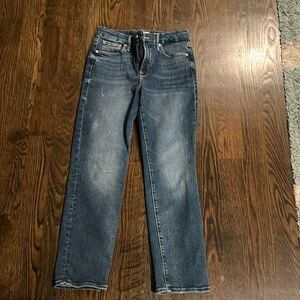 Good American light compression bootcut jeans